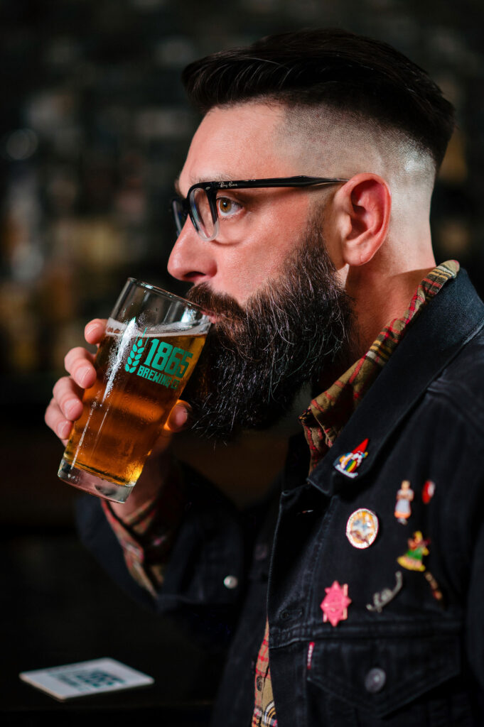 Beard care Solution Guy Drinking
